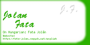 jolan fata business card